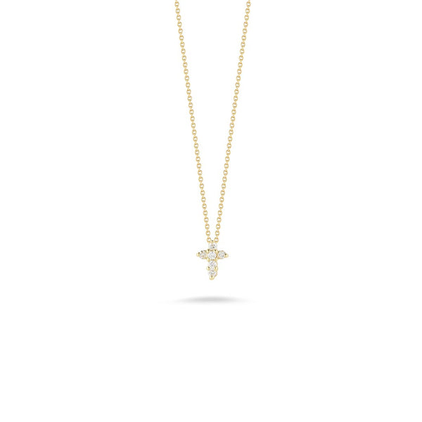 Baby Cross With Diamonds Pendant - 1